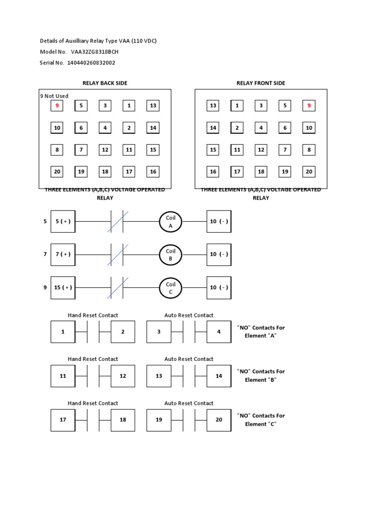 VAA32 Relay | PDF | Relay | Physical Quantities