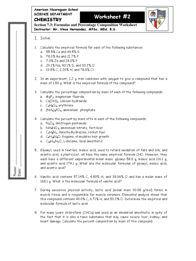 Worksheets Percent Composition And Molecular Formula Worksheet worksheet empirical formulas fun worksheet1 mole unit chemical compounds