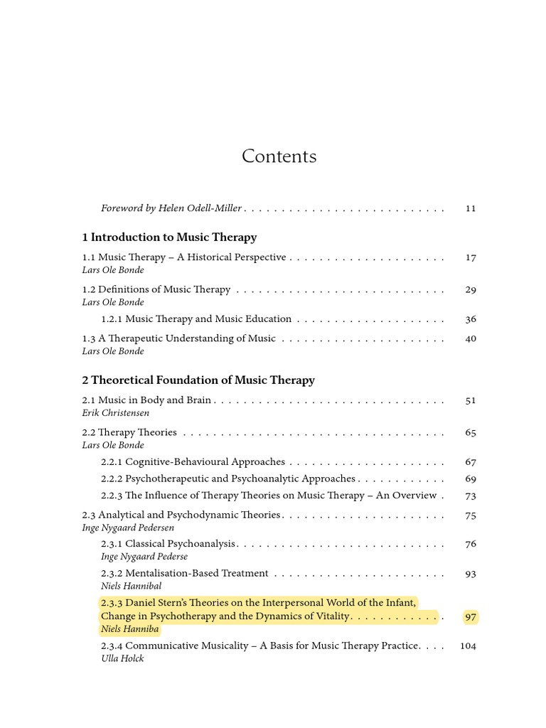 A Comprehensive Guide To Music Therapy - Table of Contents | PDF | Art