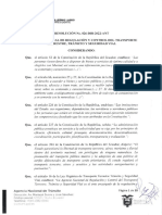 Resolucion 026 DIR 2022 ANT Ampliacion de Anos de Vida Util en Vehiculos Del Transporte Terrestre Publico y Comercial en Ecuador