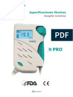 Ficha Tecnica Dopler Fetal Edan Sonotrax Ii Pro