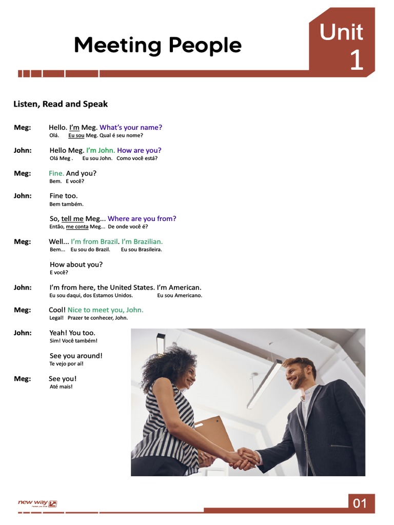 Unit+1 Meeting+People | PDF