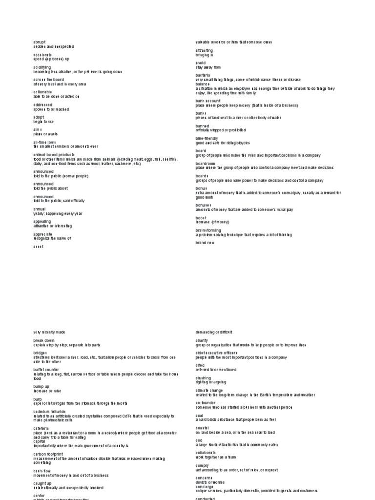 Vocabulary | PDF