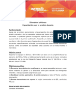 Capacitación en Perspectiva de Género y Diversidad para Docentes.