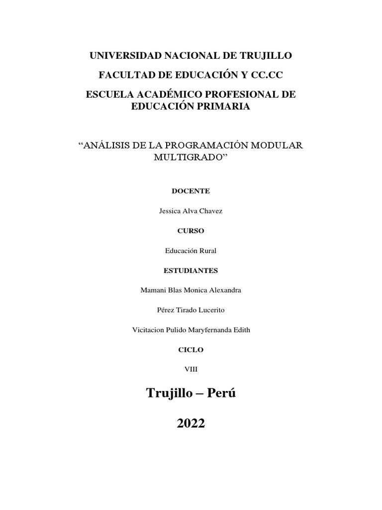 Tarea n 08 an lisis de la programaci n modular multigrado pdf