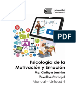 MANUAL UNIDAD 4 - Psicología de La Motivación y Emoción