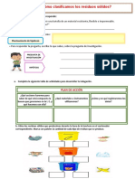 FICHA CT. ¿Cómo Clasificamos Los Residuos Sólidos