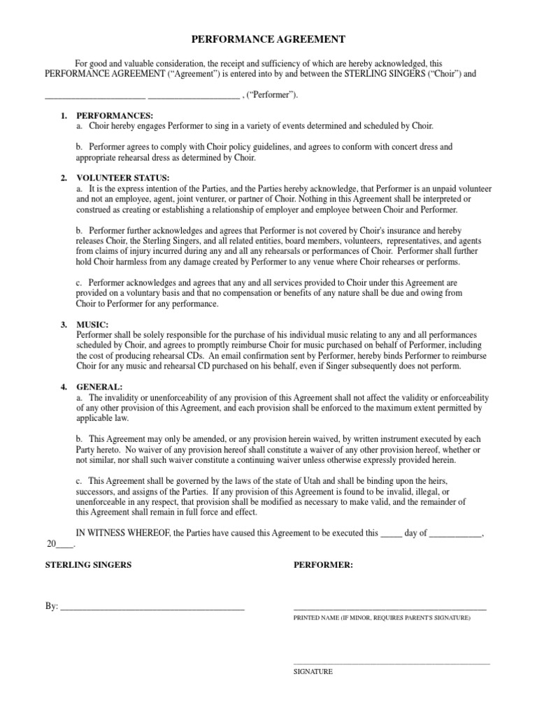 Performance Agreement | PDF | Employment | Government