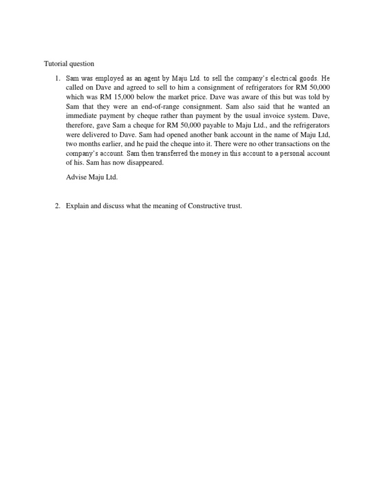Tutorial Question | PDF