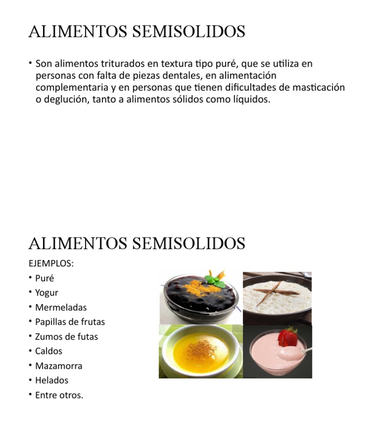 Alimentos Semisolidos | PDF