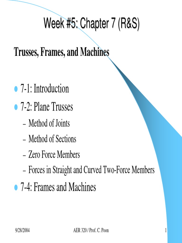 Trusses and Frames in Engineering Mechanics | PDF | Truss | Force