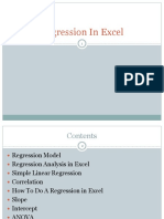 Regression Analysis Using Excel