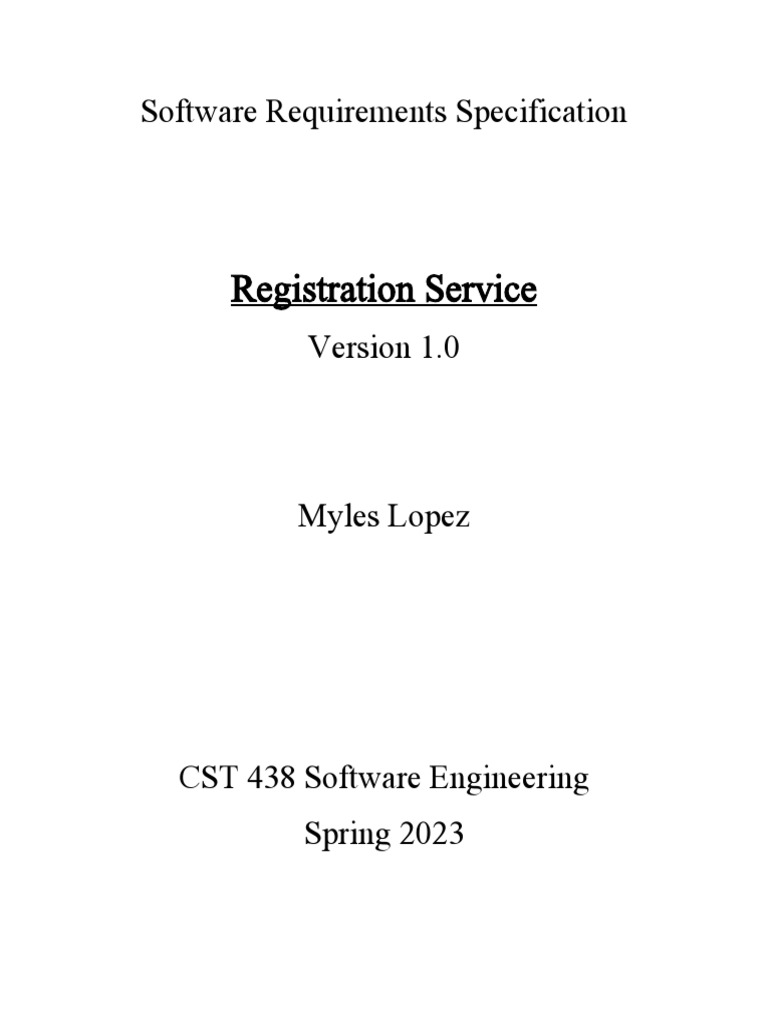Software Requirements Specification | Download Free PDF | Databases