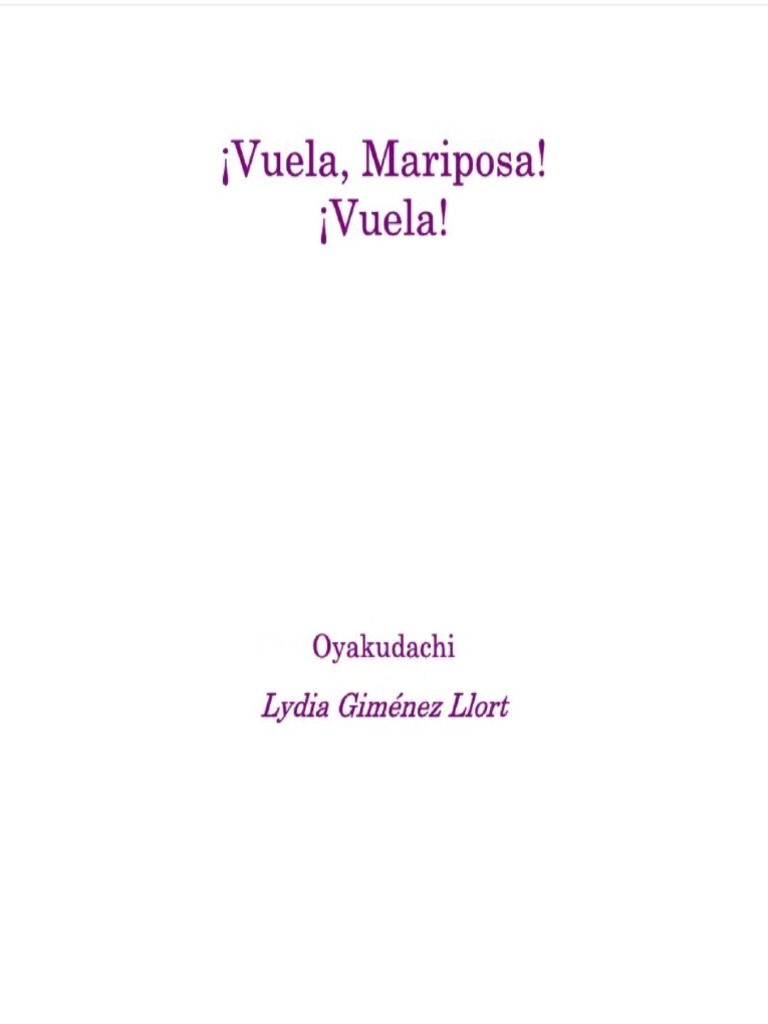 Vuela, Mariposa, Vuela PDF