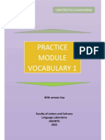 Module Vocabulary 1 Pta 2022