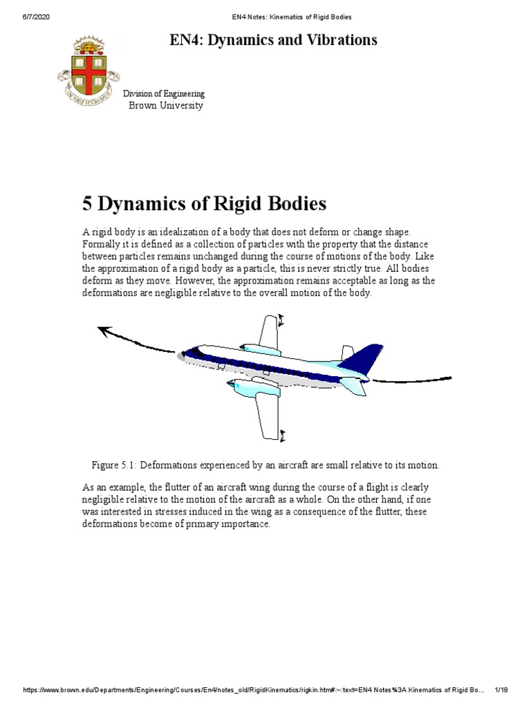 Kinematics of Rigid Bodies | PDF