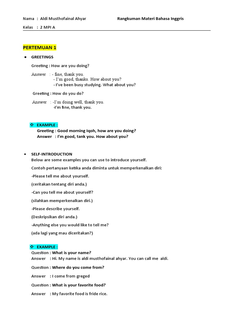 Aldi M A Resume Materi Bahasa Inggris - 1695334951