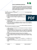 Carta de Compromiso Deportivo