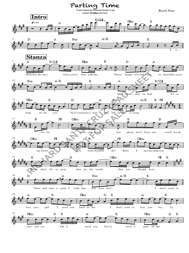 Rockstar - Parting Time | PDF