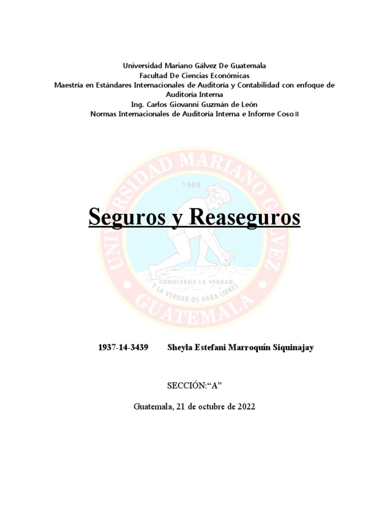 Seguros y Reaseguros en Guatemala | PDF | Seguro | Reaseguro