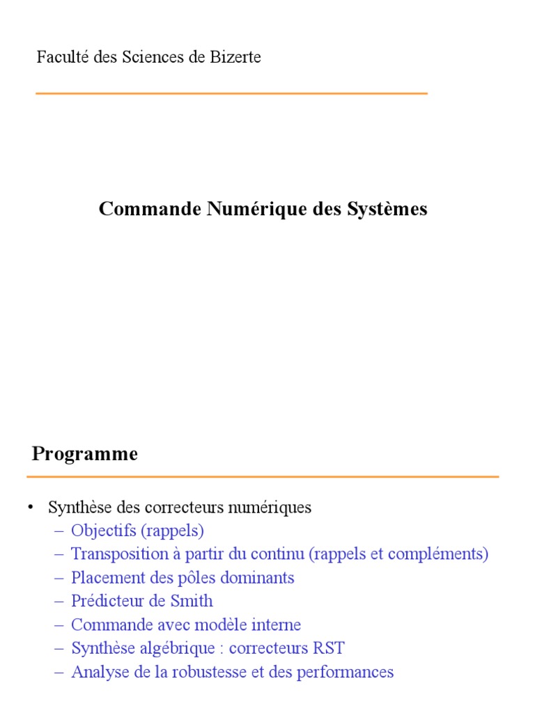 Commande Numerique PDF