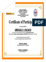 2019 BRIGADA ESKWELA Sample Certificate