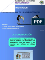 Curso: Administracion I: La Comunicacion en La Administracion