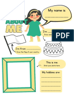 All About Me Handout Worksheet