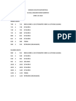 Horario Circuito Matemáticas