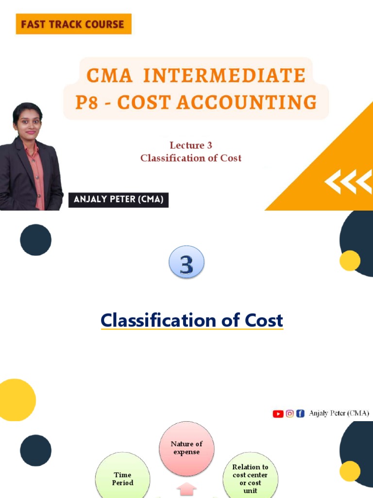 3 Classification of Cost CMA Inter Costing Fast Track Class | PDF ...