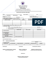 Department of Education: Equivalents Record Form (Erf)