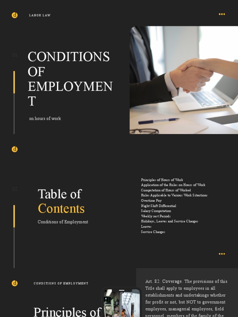 Conditions of Employment Overview | PDF | Cost Of Living | Employment