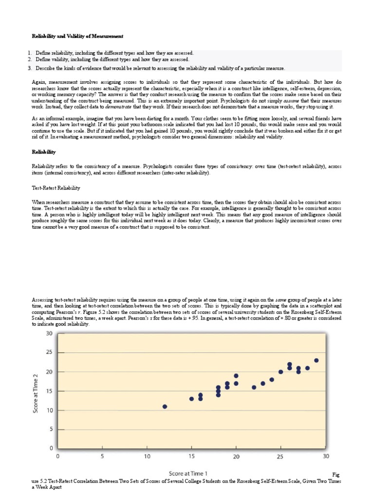 Reliability and Validity of Measurement | PDF | Validity (Statistics ...