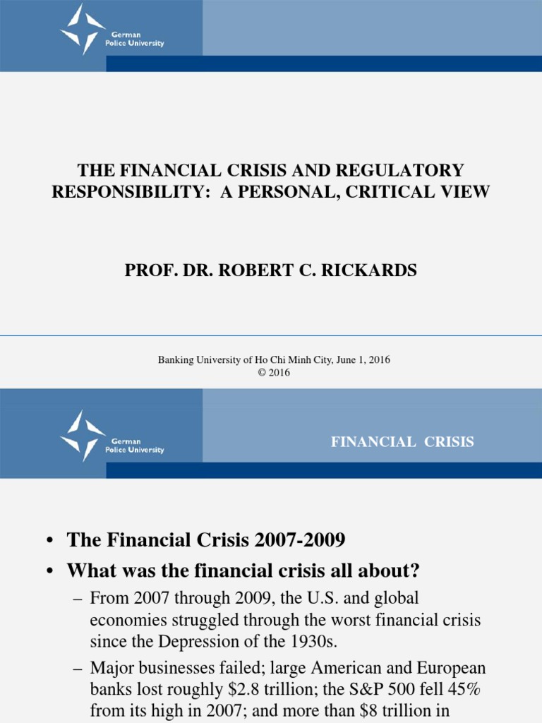Financial Crisis: A Critical Analysis | PDF | Residential Mortgage ...