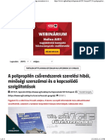 A Polipropilén Csőrendszerek Szerelési Hibái, Minőségi Szerszámai És A Kapcsolódó Szolgáltatások