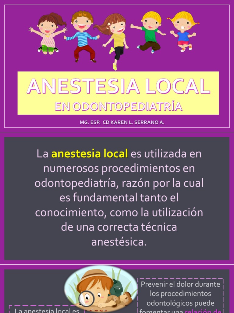 Anestesia Local en Odontopediatría | PDF | Anestesia | Potencial de acción