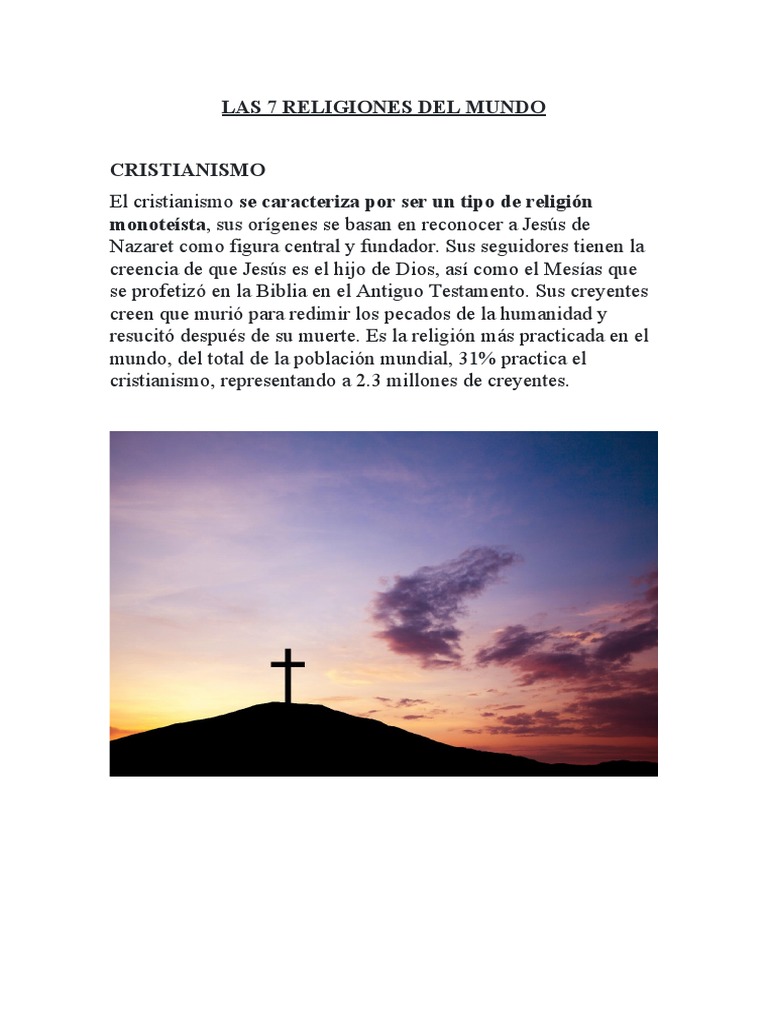Principales Religiones del Mundo | PDF | Dios | sintoísmo