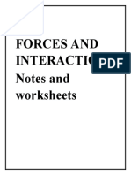 FORCES AND INTERACTIONS Notes