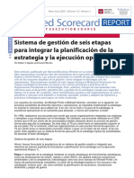 Sistema de Gestión de Seis Etapas para Integrar La Planificación de La Estrategia y La Ejecución Operacional Por Robert S. Kaplan and David P.