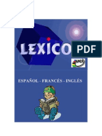 Léxico Inglés-Francés-Español