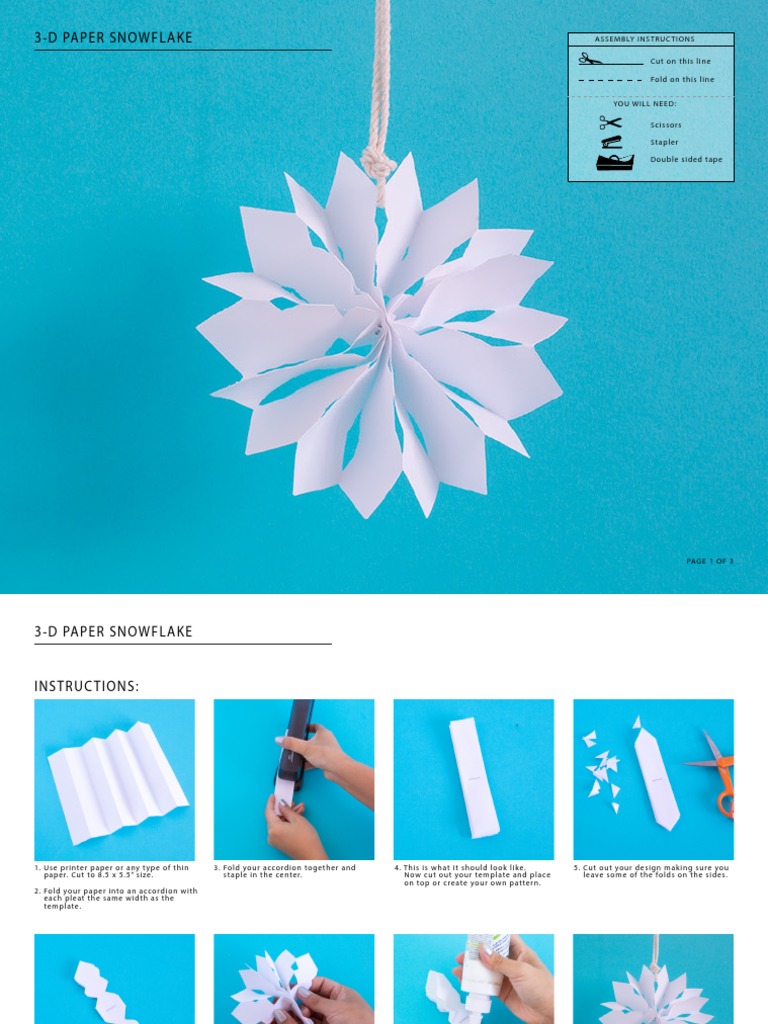 Snowflake Templates Crafts English | PDF