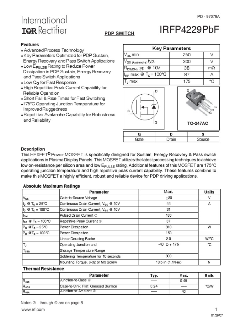 Datasheet 3 | PDF | Field Effect Transistor | Mosfet
