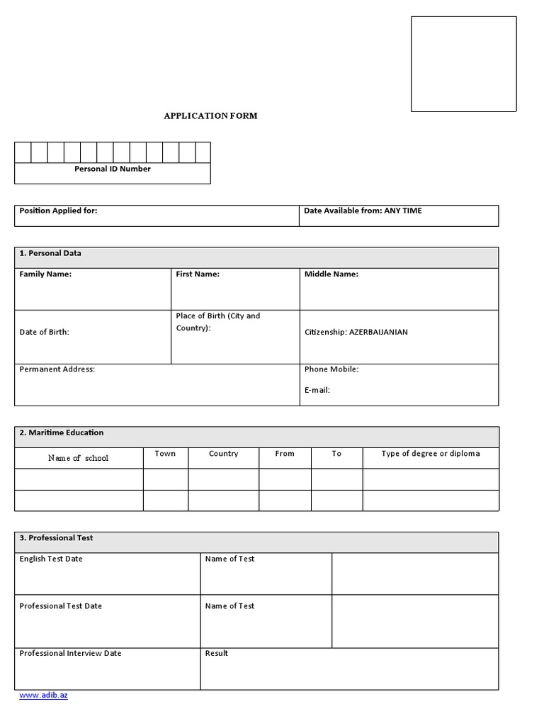 Candidate Application Form | PDF