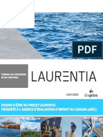 Raison D'Être Du Projet Laurentia Présenté À L'Agence D'Évaluation D'Impact Du Canada (Aéic)