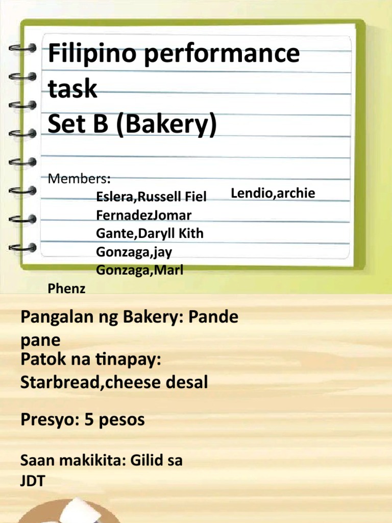 Filioino Performance Task (Set B) | PDF