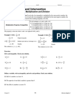 5-2 Study Guide and Intervention: Solving Inequalities by Multiplication and Division