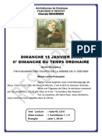 15 Janvier 2023 2e Dimanche Du to Actualisé