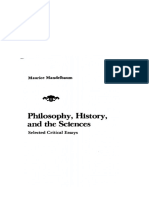 MANDELBAUM-Philosophy, History, and The Sciences