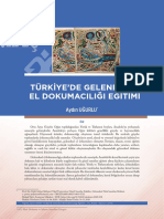 Türkiye'De Geleneksel El Dokumaciliği Eğitimi: Aydın UĞURLU