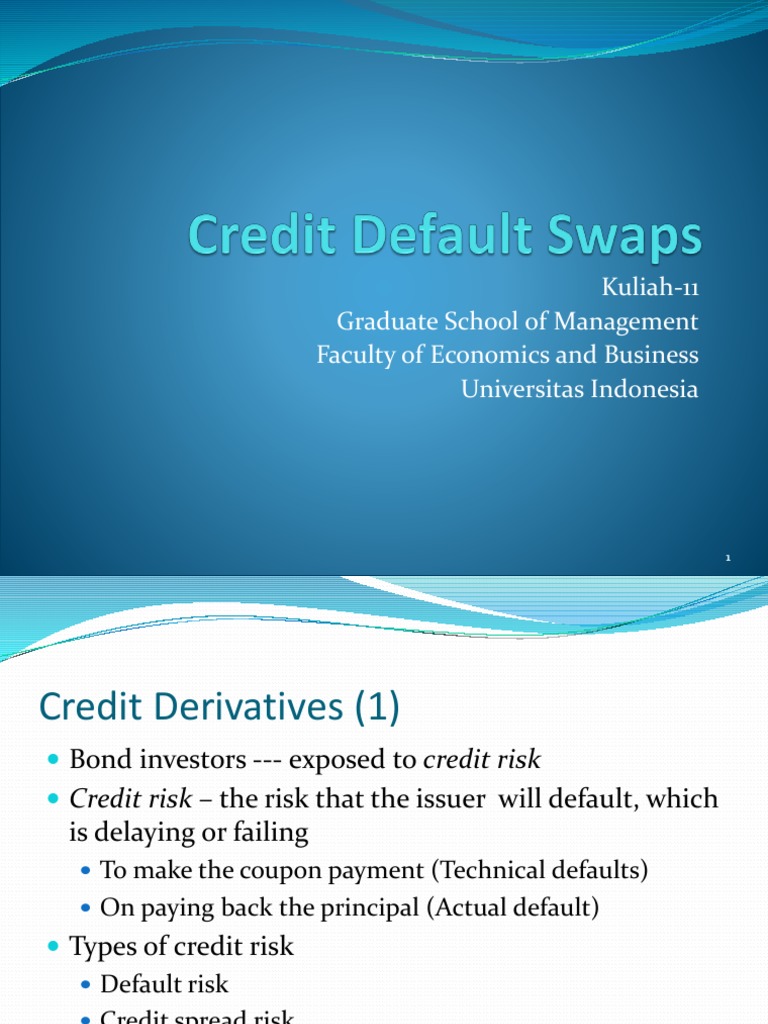 Sesi 11 FID & ABS PDF Credit Default Swap Bonds (Finance)